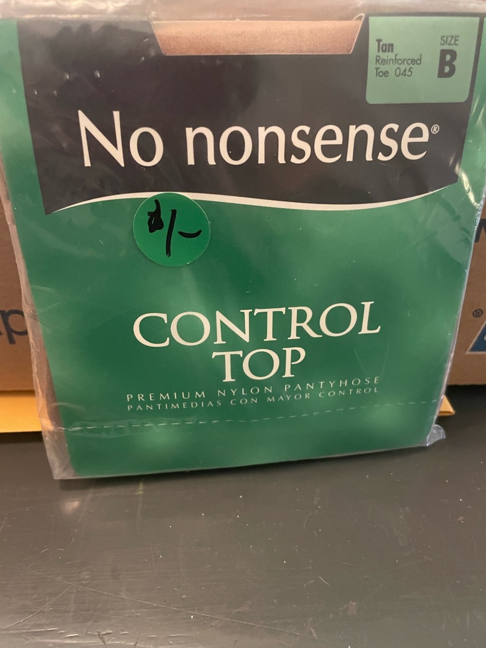 No nonsense Control Top Pantyhose Tan size B nylons hose women’s